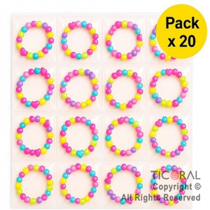 PULSERA CARACOL BLISTER X 20 UNIDADES